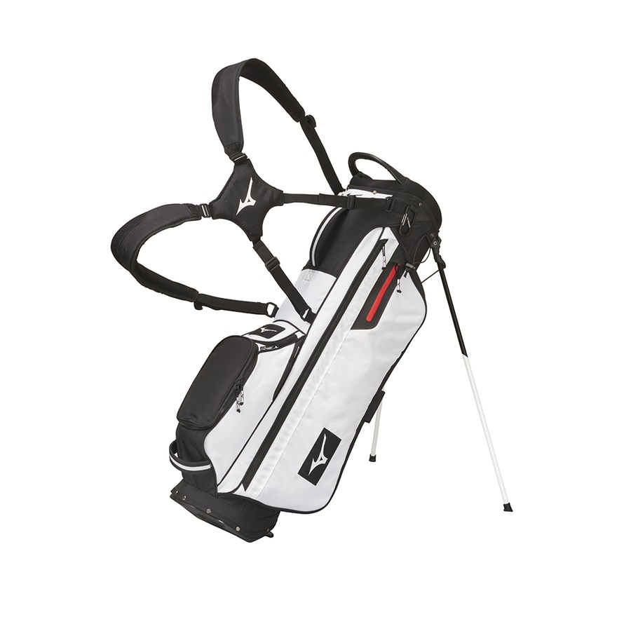 White / Black Men's Mizuno BR-D3 STAND Bags | Philippines-251780