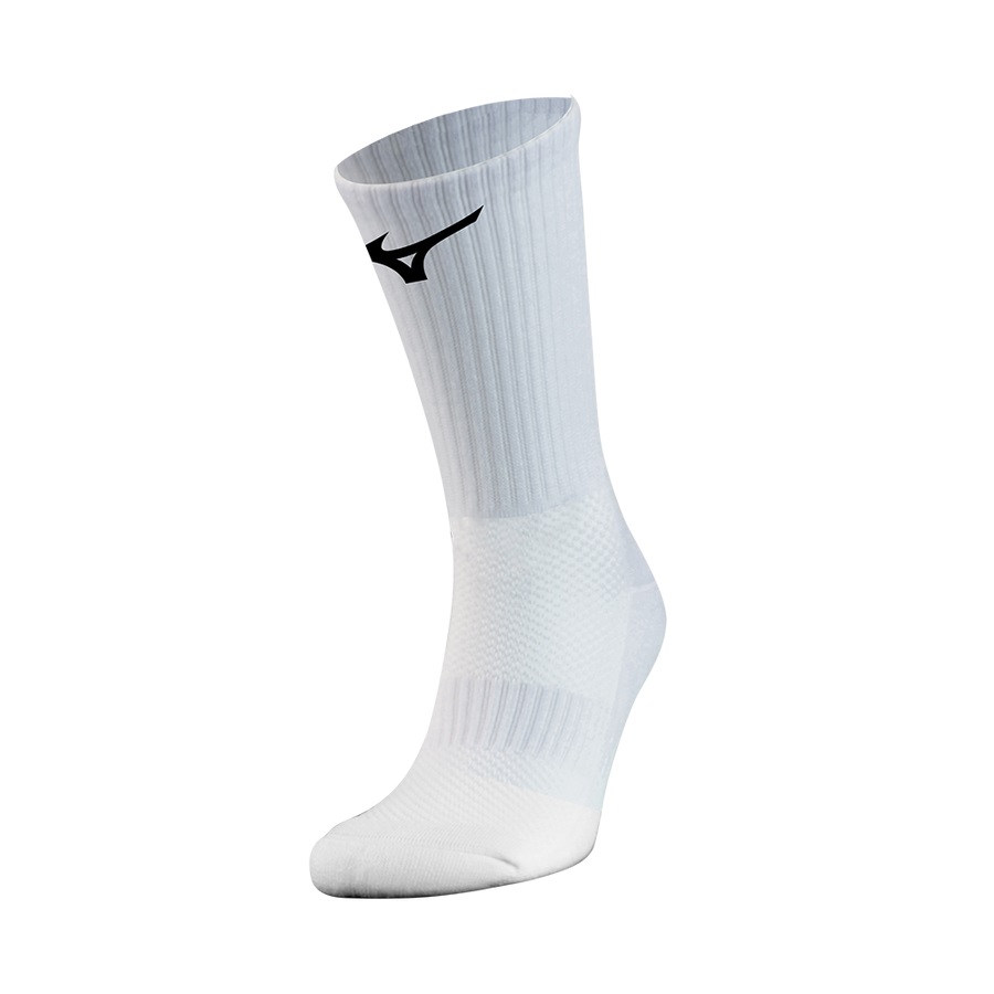 White / Black Women's Mizuno Handball pair Sports Socks | Philippines-069142