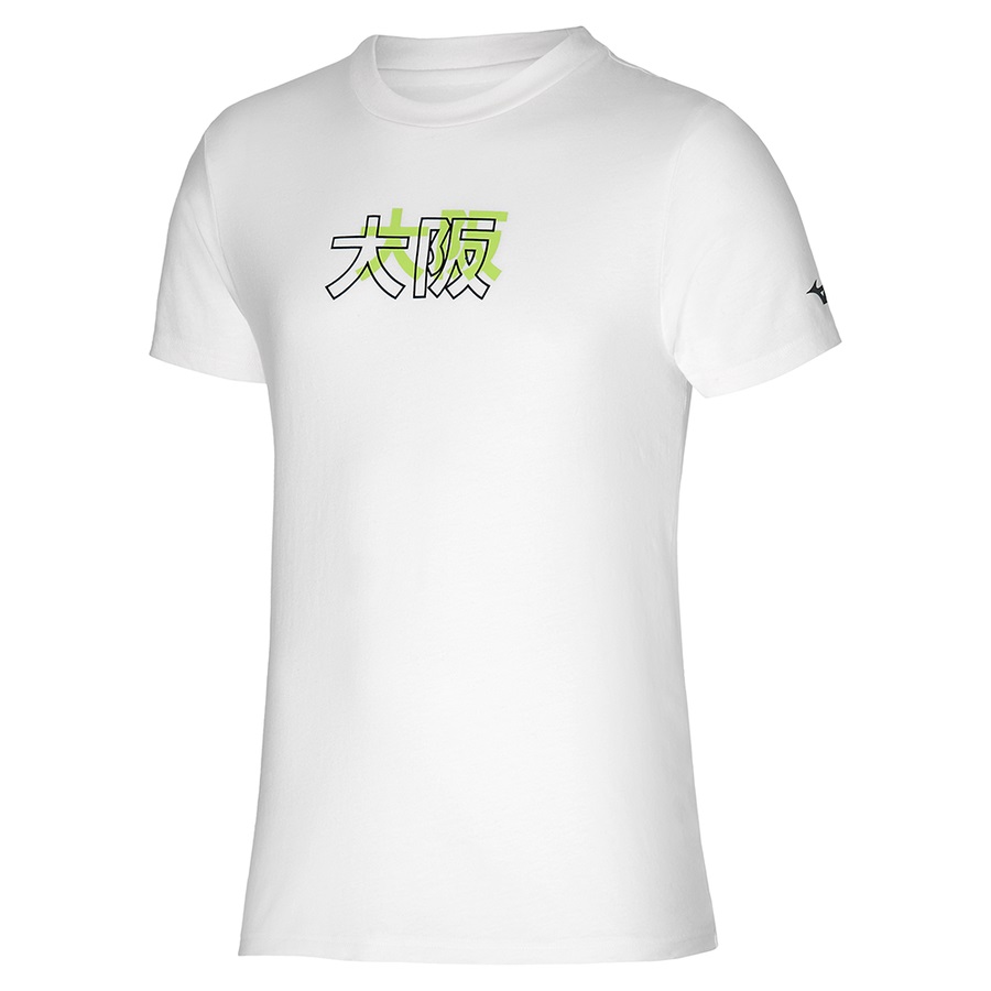 White Men's Mizuno Katakana Tee | Philippines-540973