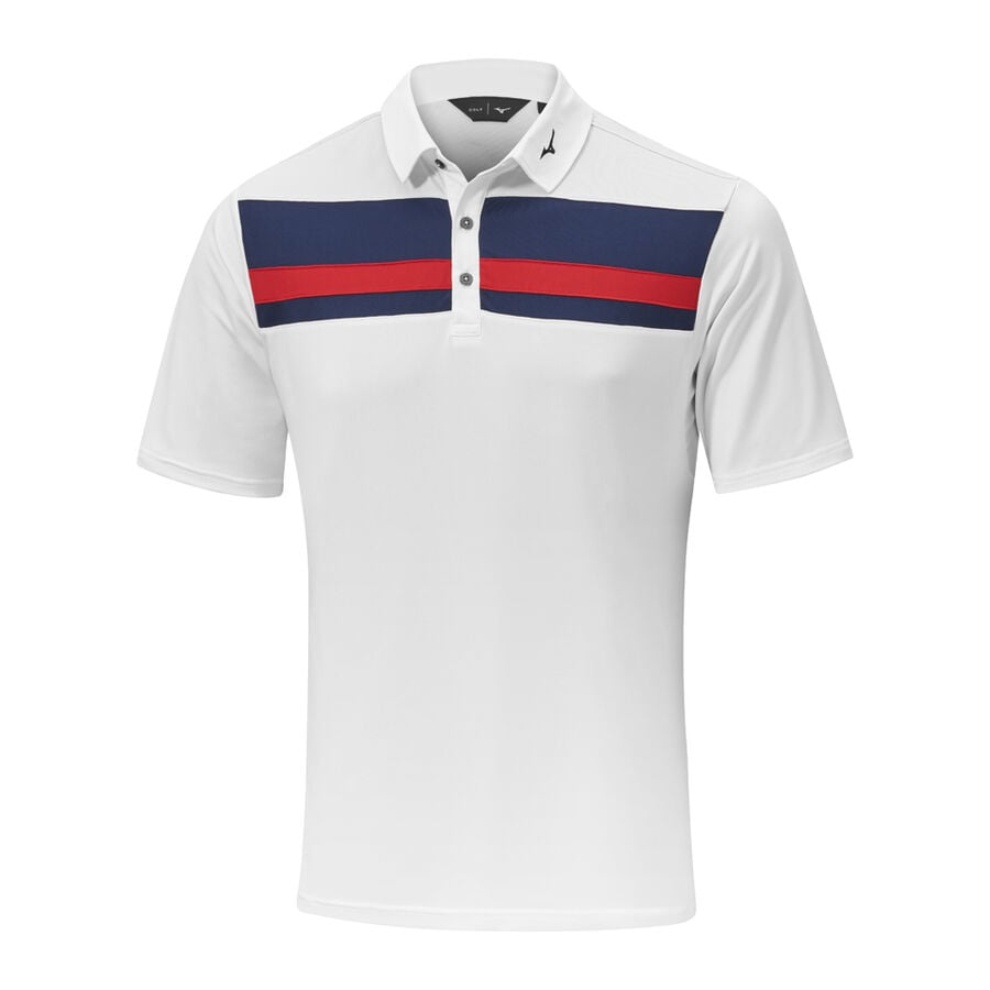 White Men's Mizuno Quick Dry Citizen Polo Tops | Philippines-163782