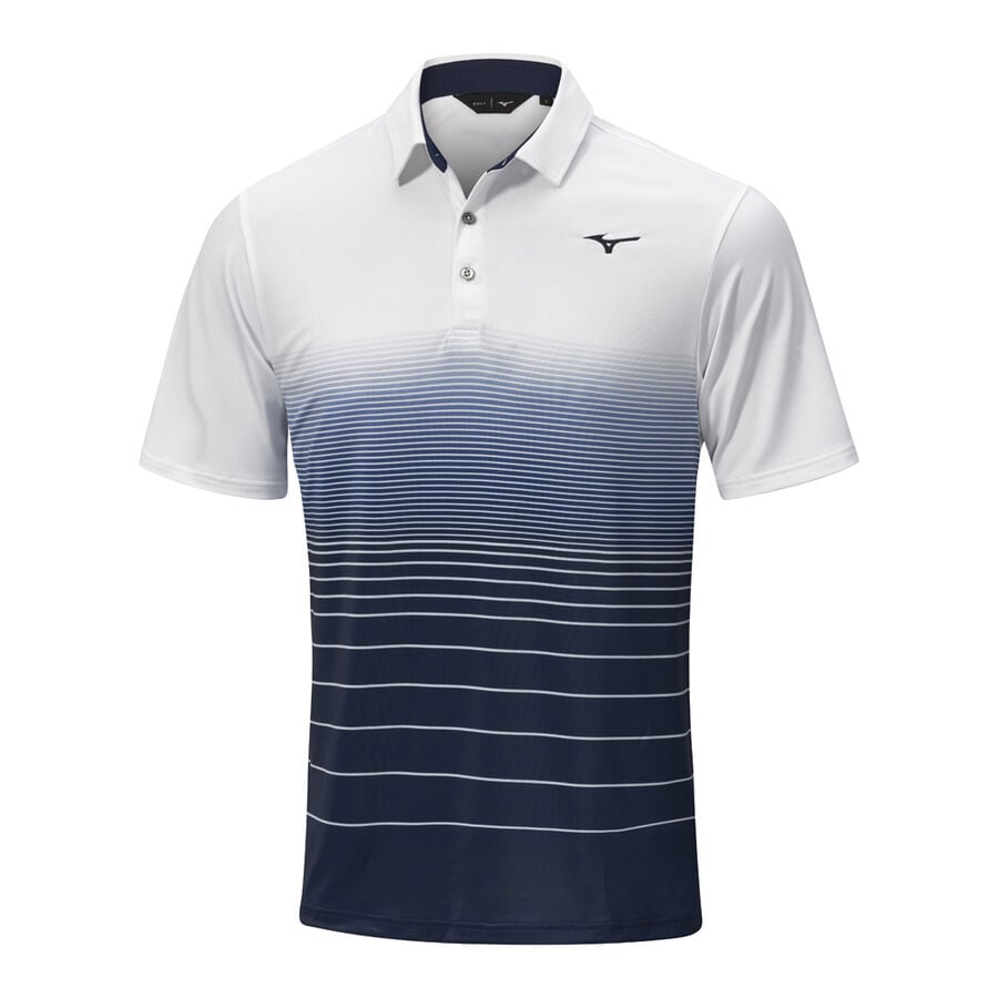 White Men's Mizuno Quick Dry Mirage Polo Tops | Philippines-094158