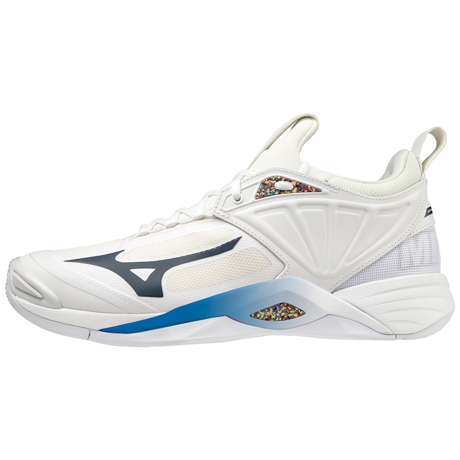 White Men's Mizuno Wave Momentum 2 Volleyball Shoes | Philippines-481652