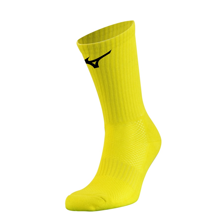 Yellow / Black Men's Mizuno Handball pair Sports Socks | Philippines-834706