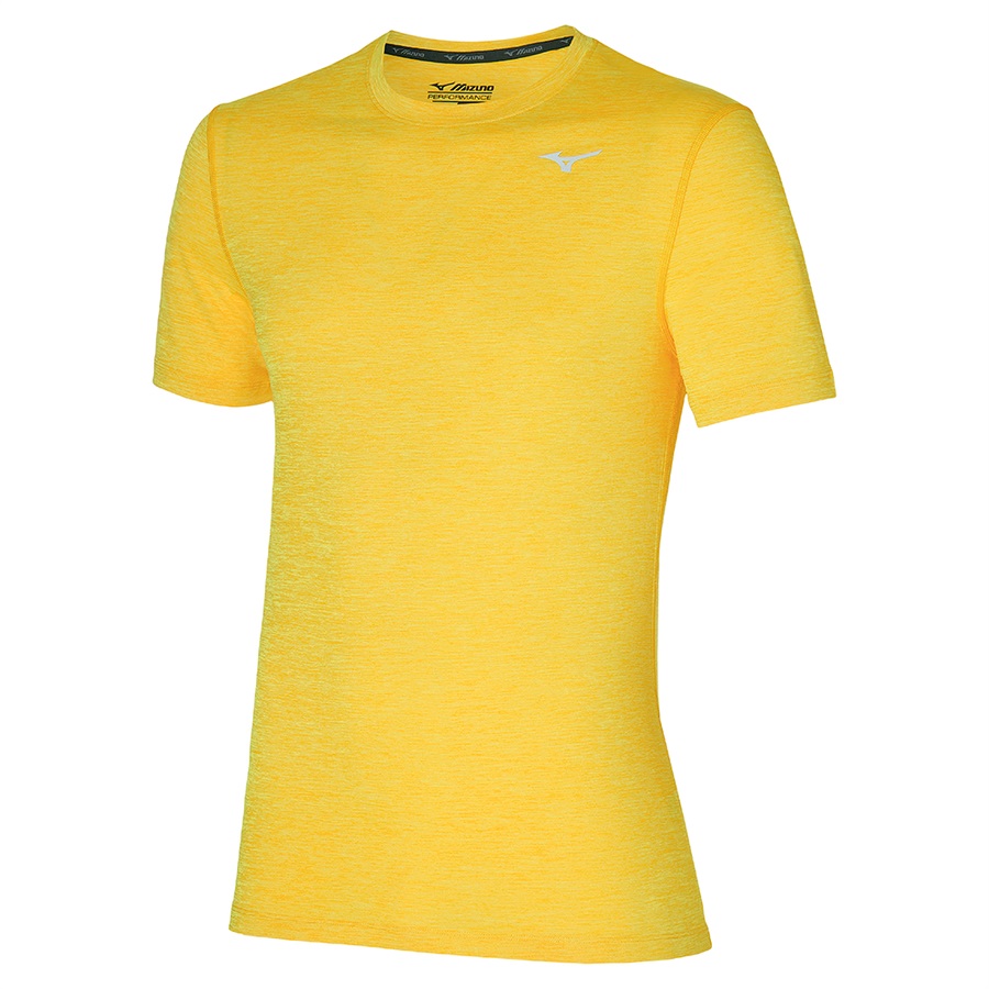 Yellow Men's Mizuno Impulse Core Tee | Philippines-561079